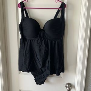 Black one piece swimsuit
